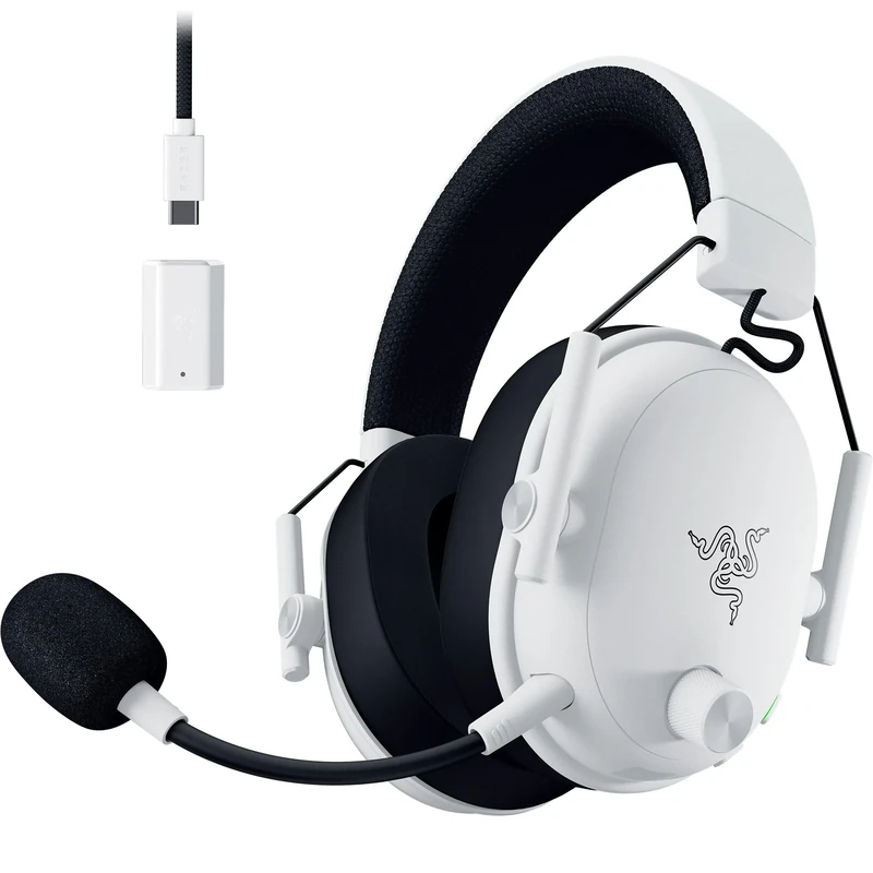 Razer BlackShark V3 - Wireless e-sports Headset - TriForce 50mm Drivers - Detachable broadband Microphone - THX Spatial Audio - Wireless 2,4 GHz & Bluetooth - FPS profiles - PC/Mac | White