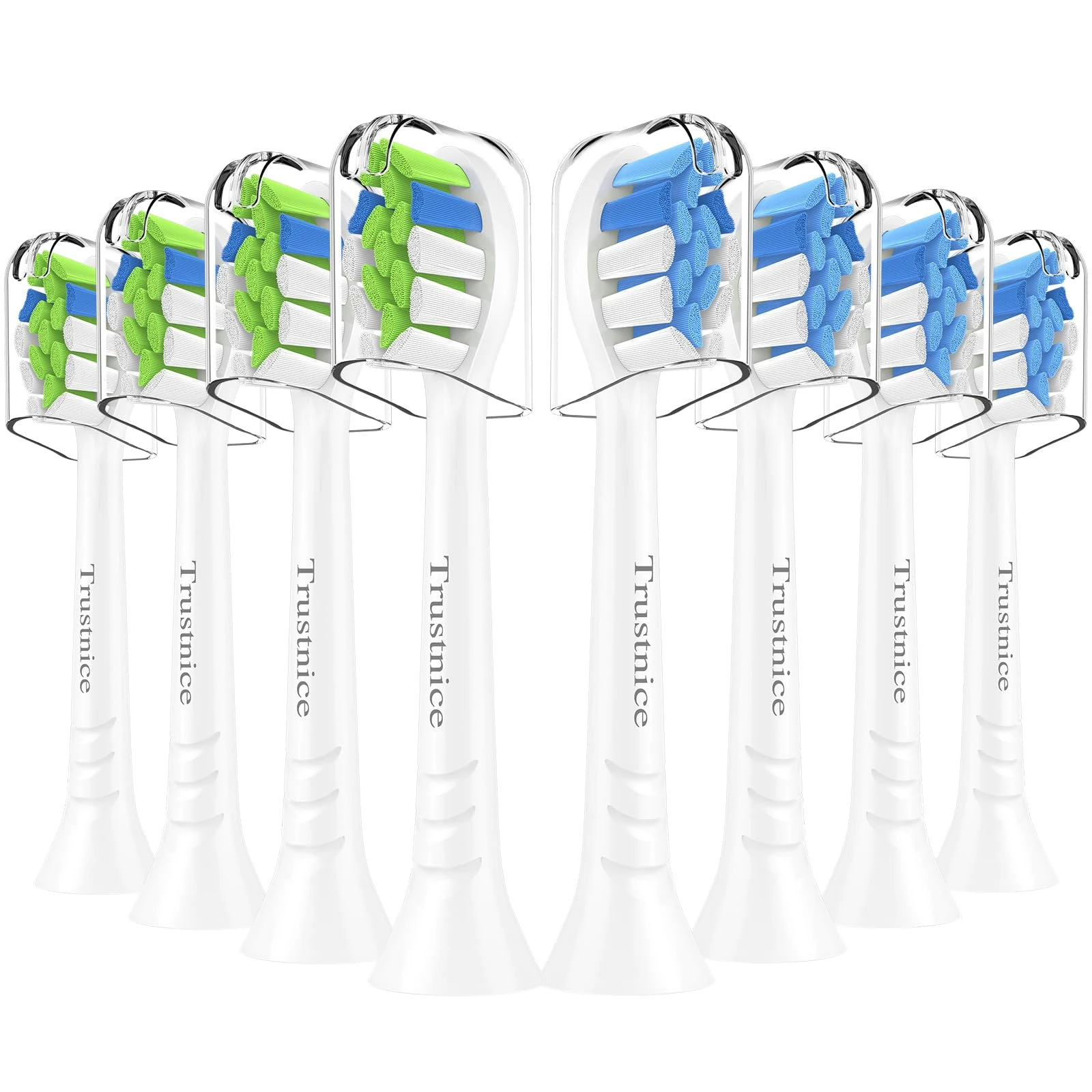 Trustnice Replacement Toothbrush Heads for Philips Sonicare Click-on Handles, Brush Heads Compatible with Sonicare Electric Toothbrush, 8 Pack