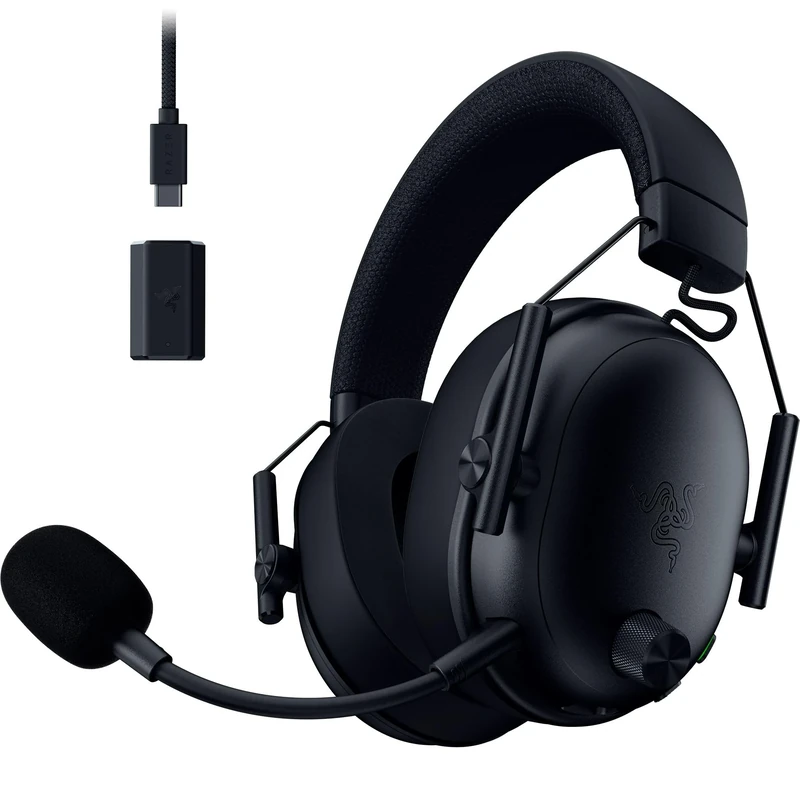 Razer BlackShark V3 - Wireless e-sports Headset - TriForce 50mm Drivers - Detachable broadband Microphone - THX Spatial Audio - Wireless 2,4 GHz & Bluetooth - FPS profiles - PC/Mac | Black