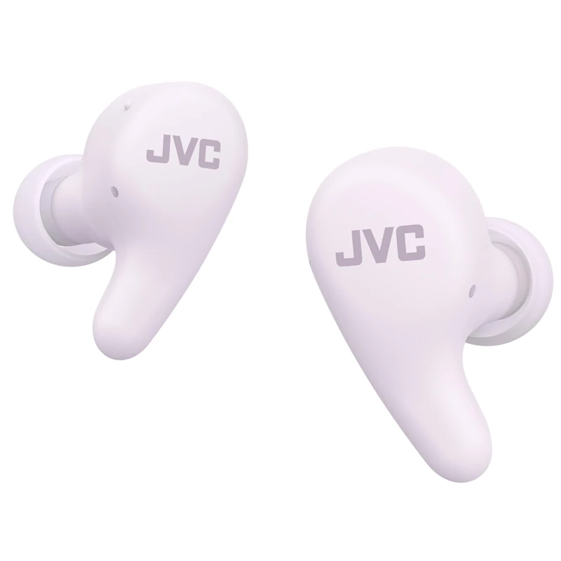 JVC HA-A23T-V Gumy Premium Wireless Earphones with Noise Cancellation, Bluetooth 5.4, Ambient Sound Mode, 26 Hours Playtime, Translucent Charging Case, USB-C, Purple