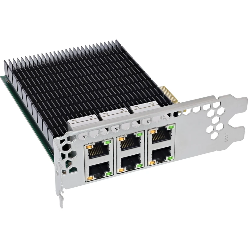 InLine® 6-Way Gigabit Network Card, 6X RJ45 1Gb/s, PCIe x4, 51127C
