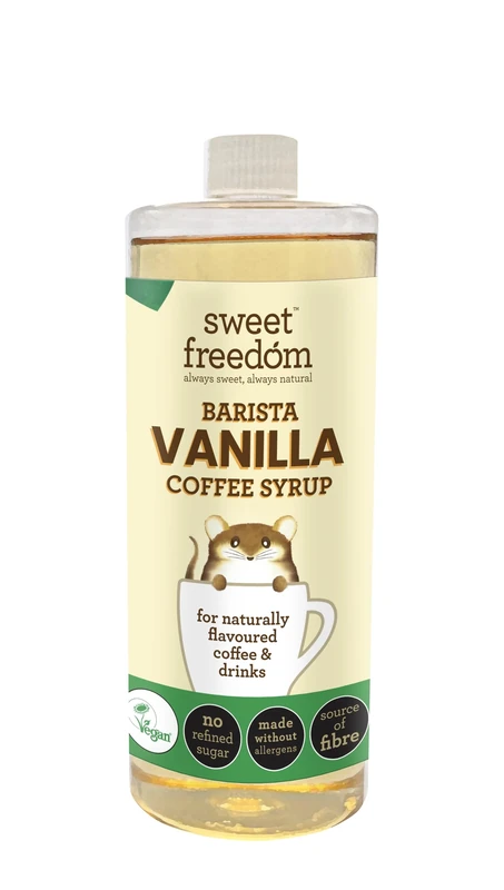Sweet Freedom Vanilla Coffee Syrup - 1 litre | Great Taste | Natural Sweetness Derived from Fruit | Ideal for Baristas & Coffee Lovers | No Preservatives or Allergens | Vegan