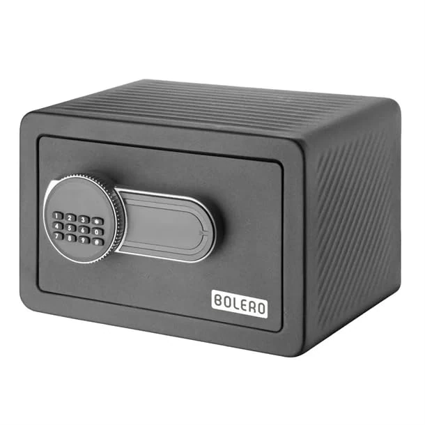 Bolero Standard Hotel Room Safe Black - 200x310x200mm - Image 1