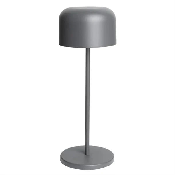 Olympia Siena Table Lamp Round Dome Grey - 300mm