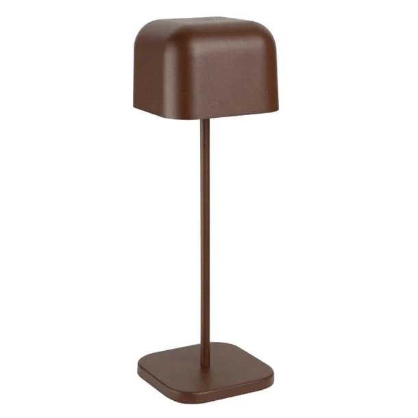 Olympia Lucca Table Lamp Squared Dome Chestnut - 300mm