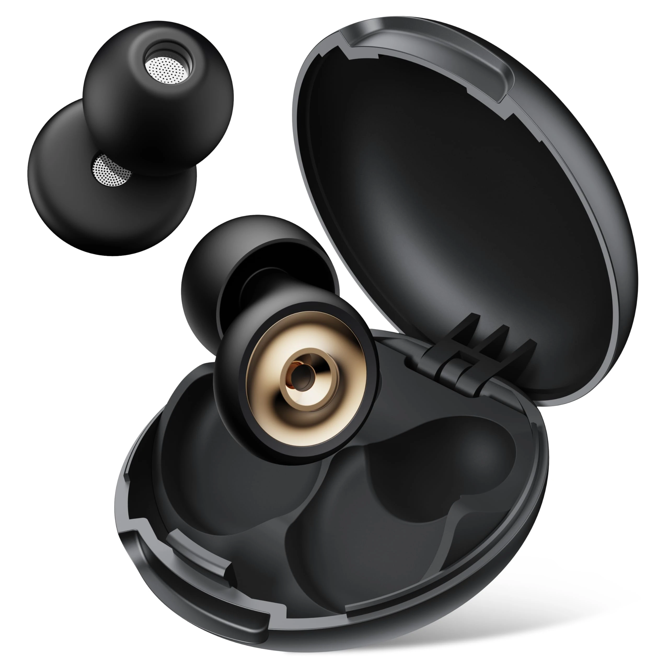 Aoiiena Ear Plugs for Sleep – 46dB Lab-Certified Noise Reduction, 3-Layer ProFilter™ Tech, Gentle Material Nano-Silicone™, 4-Size Fit (XS/S/M/L) + Travel Case, Sleep & Concert