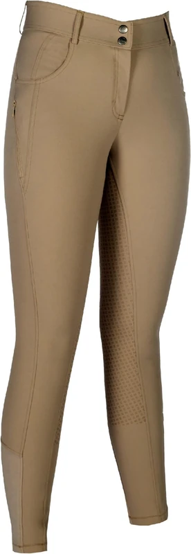 HKM Kids Ari Mid Rise SIL. Full seat Riding Breeches, Beige, 13/15 Years