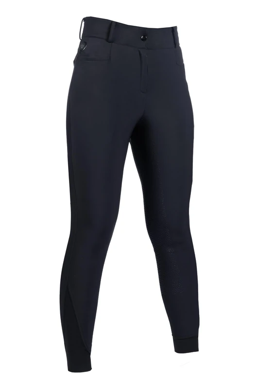 HKM Women's Keep Warm Style Silicone Full seat Heating Riding Breeches, Black, 32