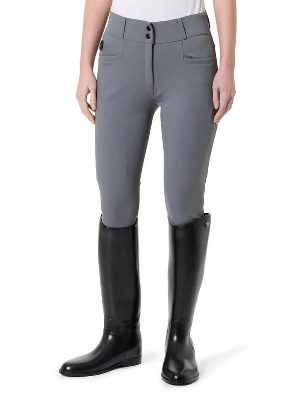 HKM Women's Heating Keep Warm (no Battery) Heating Riding Breeches, Grey, 36