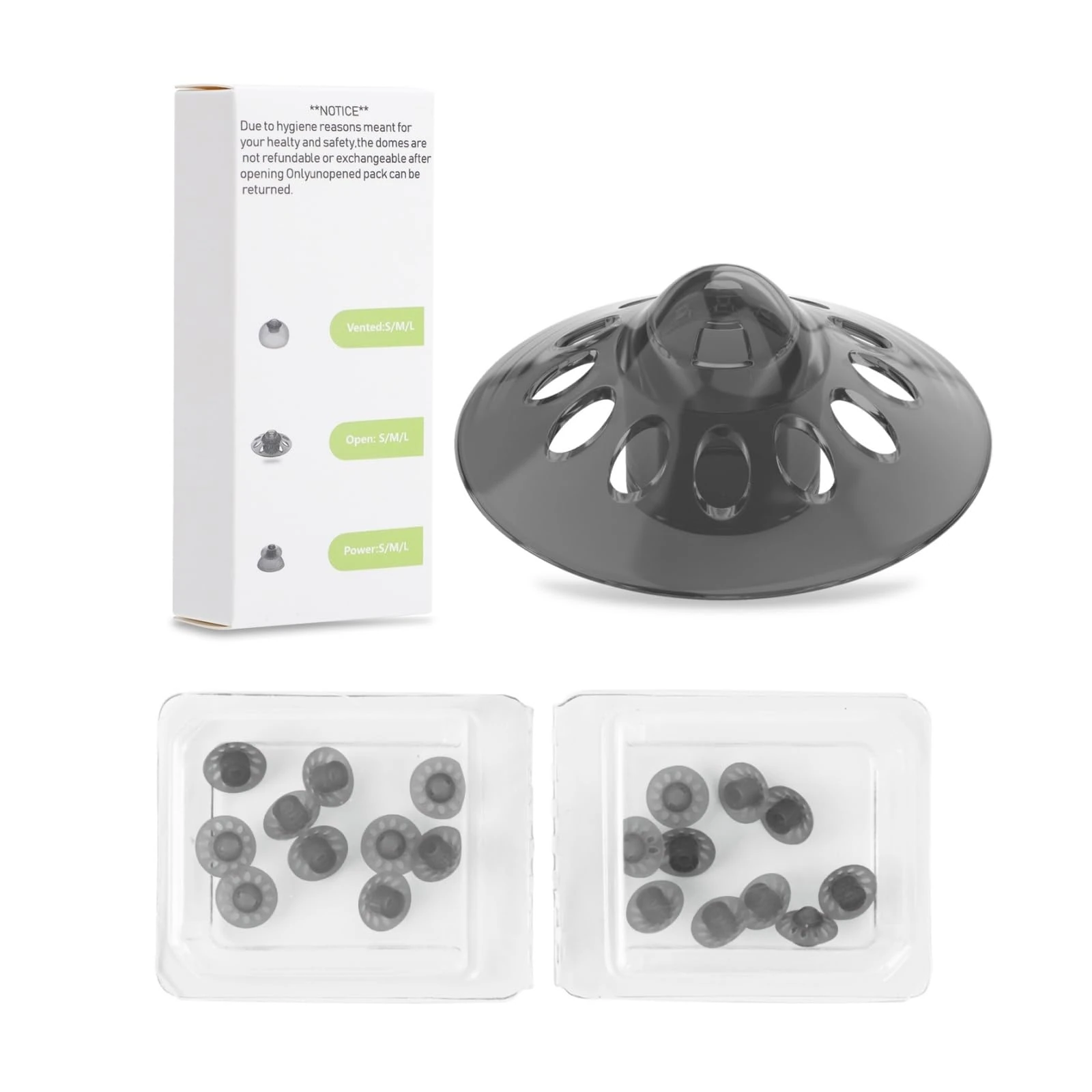 20 pcs Phonak Open 4.0 Dome Large (0.43 inch=11mm),Hearing Aid Domes for Phonak Replacements phonak Hearing Aid Accessories Hearing Aid Domes for Phonak Audeo Marvel Paradise Lumity Accessories