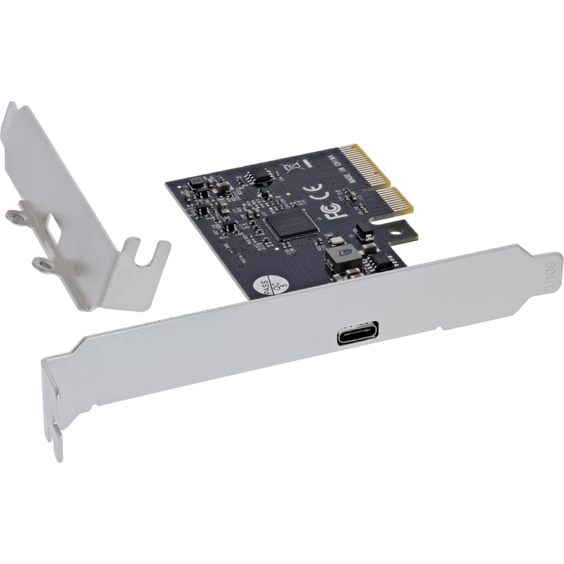 InLine 76660I Interface Card PCIe x4 USB 3.2 Gen.2x2 1x USB-C with Low Profile Slot Bracket