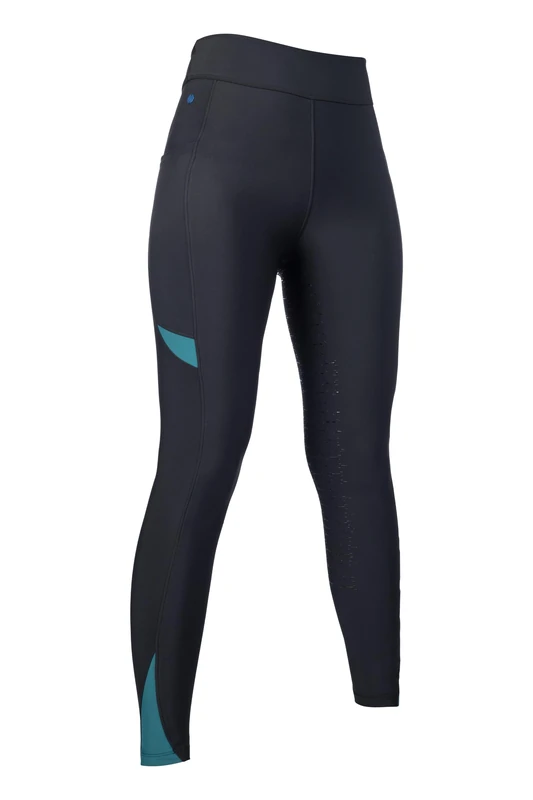 HKM Women's Port Royal Silicone Full seat Leggings, Black, 26 W - Image 1