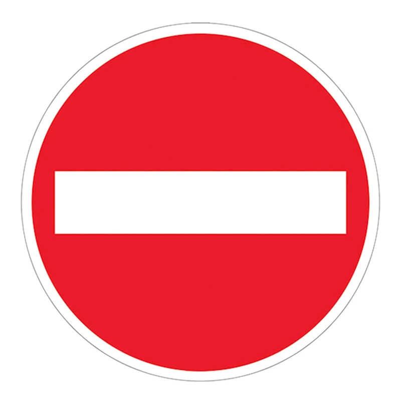 V Safety No Entry 600 x 600 mm - 3mm Reflective Aluminium Composite Safety Sign