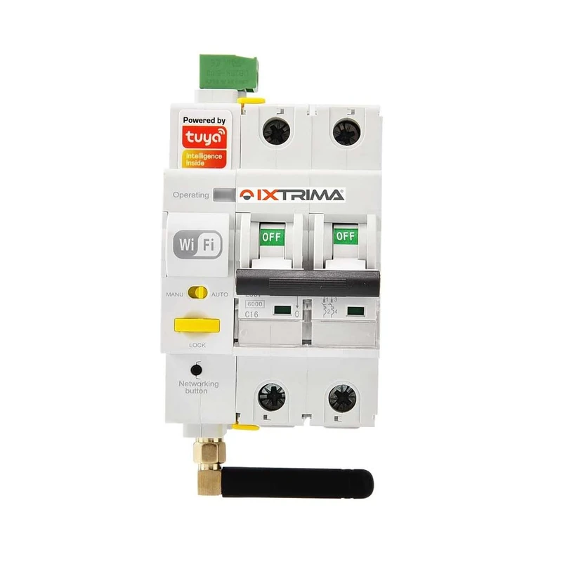 IXTRIMA Tuya Smart WiFi 2P 16A Magnetothermal Switch for Electric Frame Automation – ESR3216