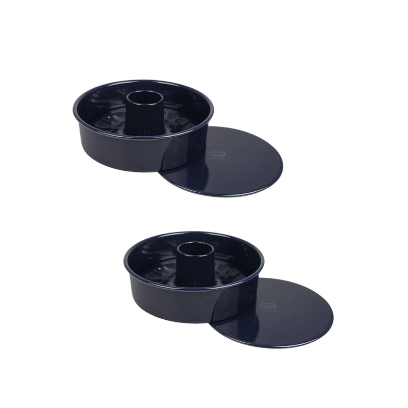 Dr Oetker 9310050 Round Cake Mould with Double Bottom with Savarin Base Round Cake Mould 26 cm Steel Enamelled
