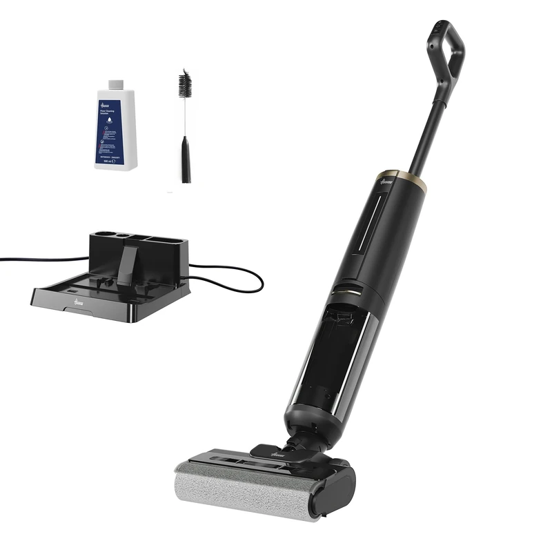 Hoover HW3 Plus 2in1 Wet and Dry Cordless Vacuum Cleaner and Mop Floor Washer for Delicate and Hard Floors - 40 min runtime, Anti-Twist, Auto-Clean with Hot Air Drying, Double Edge Cleaning [HW3P10]