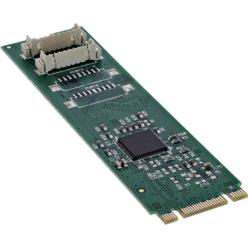 InLine 76660X Interface Card M.2 to 2X Serial 9-Pin Connector with Low Profile Slot Bracket