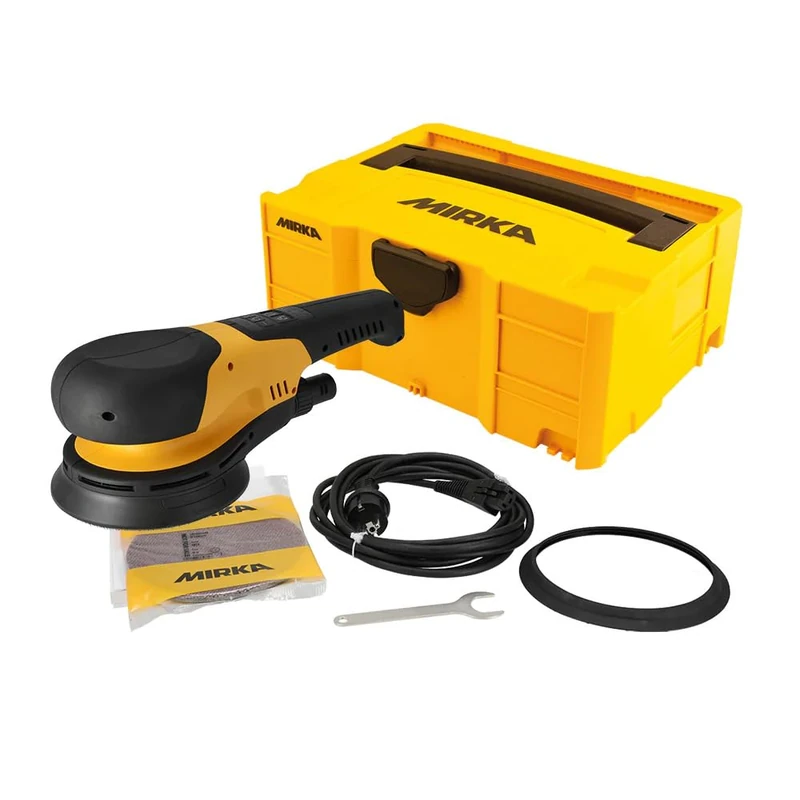 Mirka DEROS RS 600 Ø 150 mm in case/powerful rotary sander for wood and concrete / 750W motor / 700-2500 RPM/lightweight design (1.8 kg) / Bluetooth connectivity