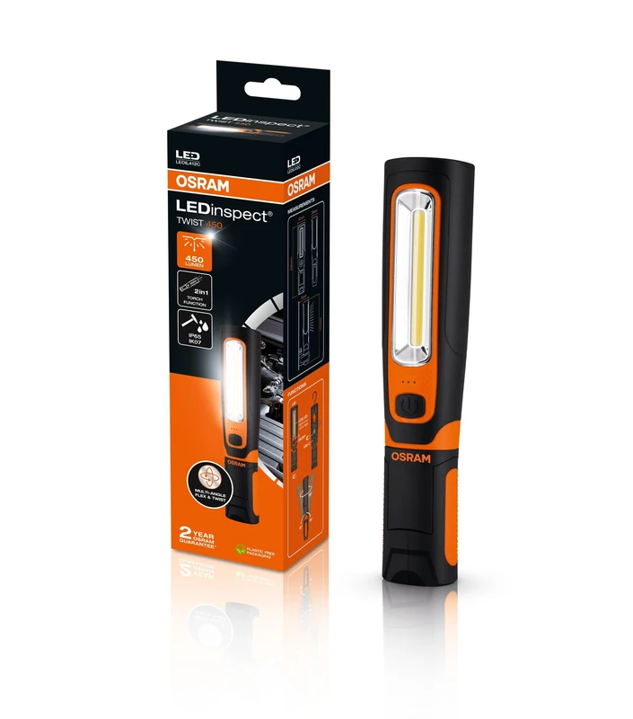 OSRAM LEDinspect TWIST450, rechargeable flexible and twistable LED inspection light, 6000K, 450lm