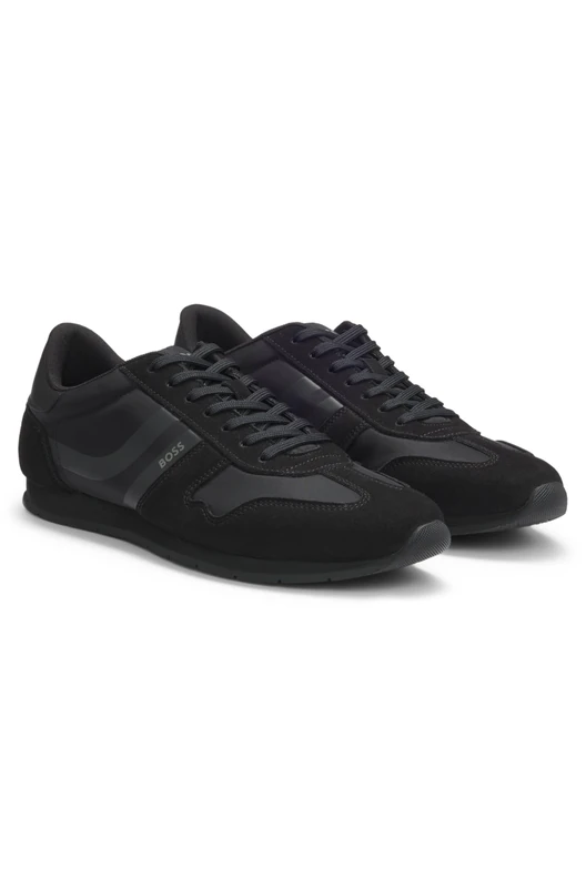 BOSS Men's Levon_Runn_nymi 10277982 01 Trainers, Black, 7 UK