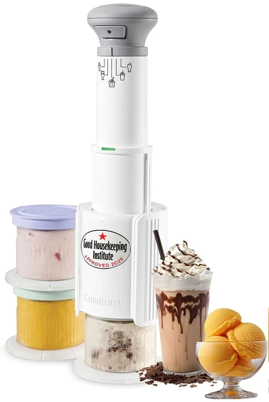 Cuisinart Freeze Wand® Ice Cream Maker | Includes 3 x 240ml dessert pots | 5 presets: Ice Cream, Sorbet, Milkshake, Slushie, Mixins | high-protein, dairy-free, vegan, low calorie