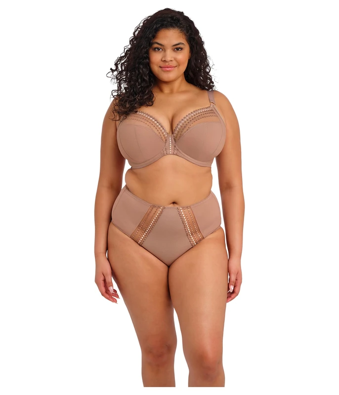 Elomi Women's Matilda Underwire Plunge Bra, Praline, 46DD