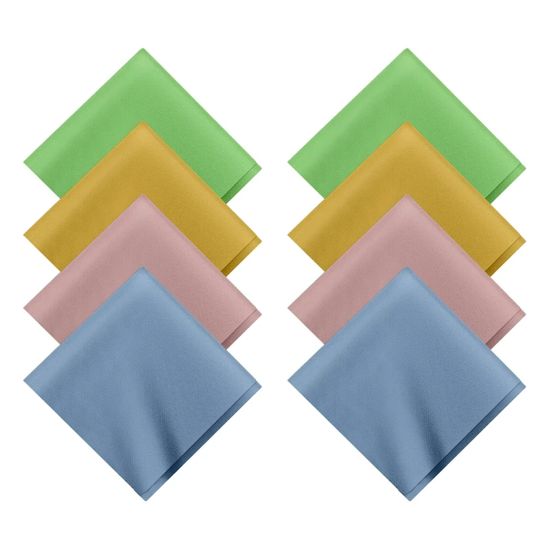 Henyall Microfiber Glasses Cleaning Cloth,8pcs Thick Lens Cleaning Cloth,Suede Mobile Screen Cleaning Cloth,Used for Glasses Mobile Phone and Tablet Screens Cameras（Polychrome)