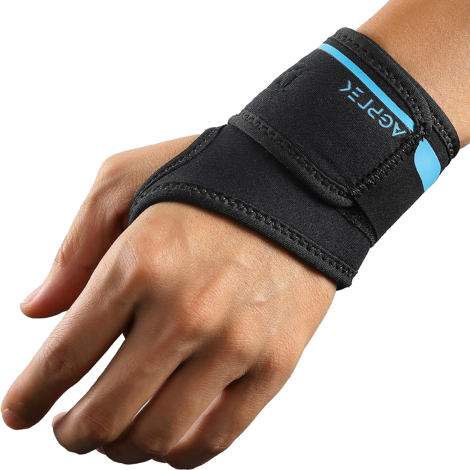 AGPTEK Wrist Support Strap for Mild Carpal Tunnel Tendonitis Arthritis Sprains, Adjustable Hand Compression Support Fit Fitness, Work, Weightlifting, Gymnastics & Pain Relief, Left