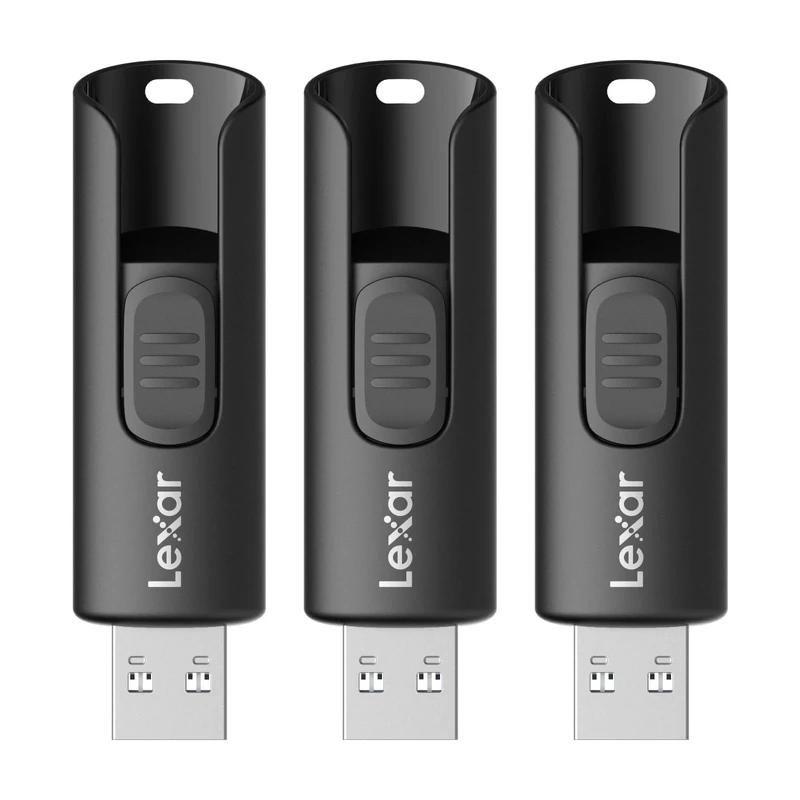 Lexar A30E 64GB 3 pack Flash Drive USB 3.2 Up to 100MB/s Read, USB Drive for Storage Expansion and Backup, Memory Stick for PC and Mac systems