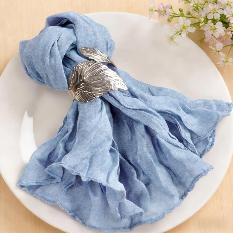 Cloth Napkins Set of 100 21"x21" Reusable Cheesecloth Napkins Dusty Blue