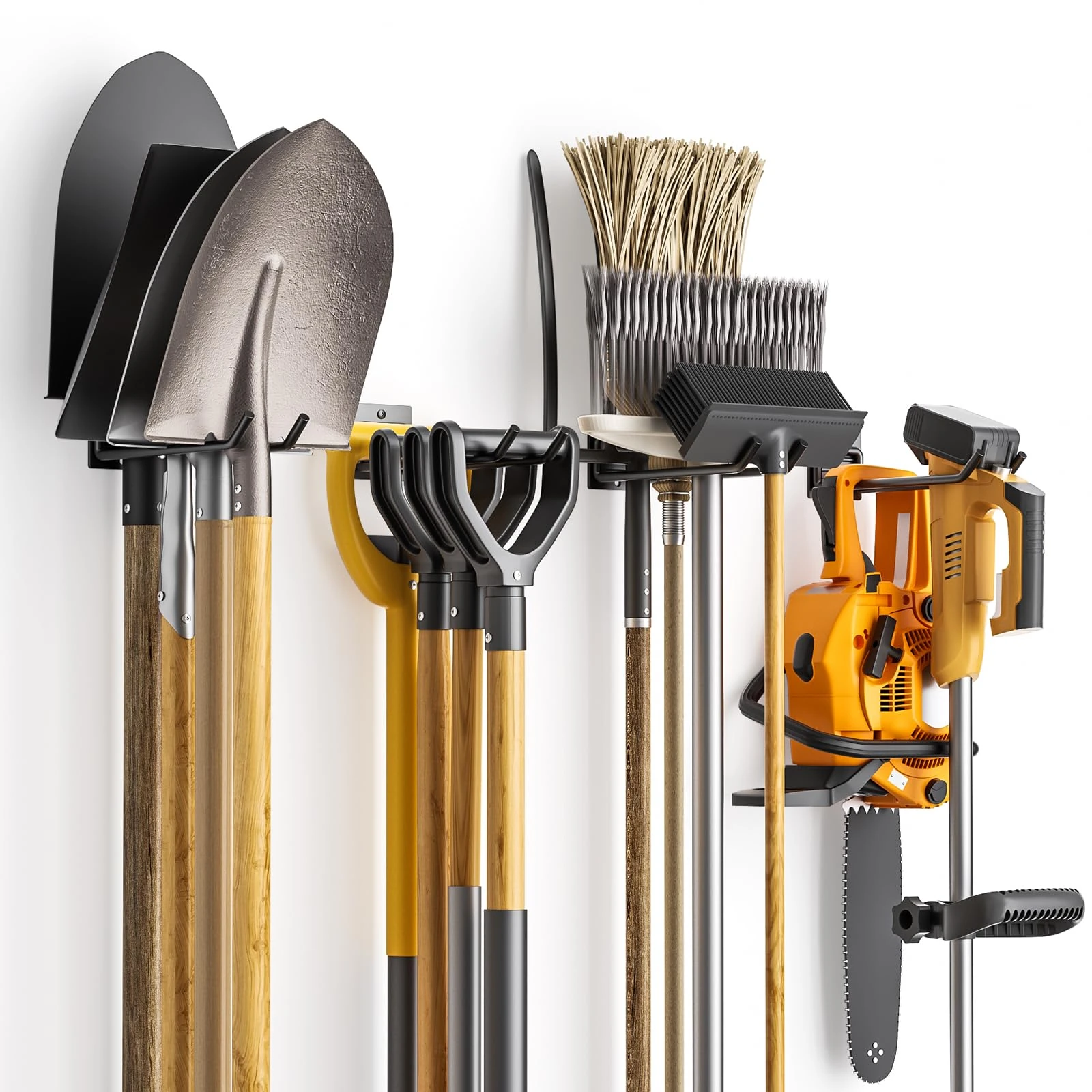 zacurter Garage Storage Hooks - Wall Mounted Shed Garden Tool Storage Rack, Shed Organiser for Hanging Tools,4 Pack Heavy Duty Hooks for Shovels, Rakes, Brooms