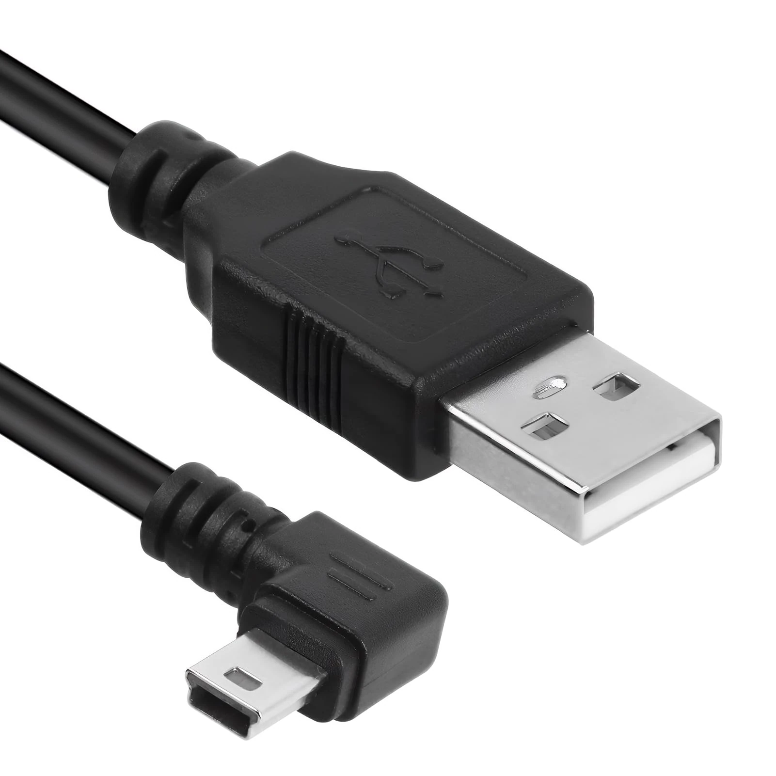 Mini USB Cable 3 Meters USB 2.0 Type A Male to Mini-B Male,Right Angle 90 Degree Extra Long Sync and Fast Charging Line for Garmin Dash Cam Car Dashcam Gps Navigator DVR Camera Gopro Data