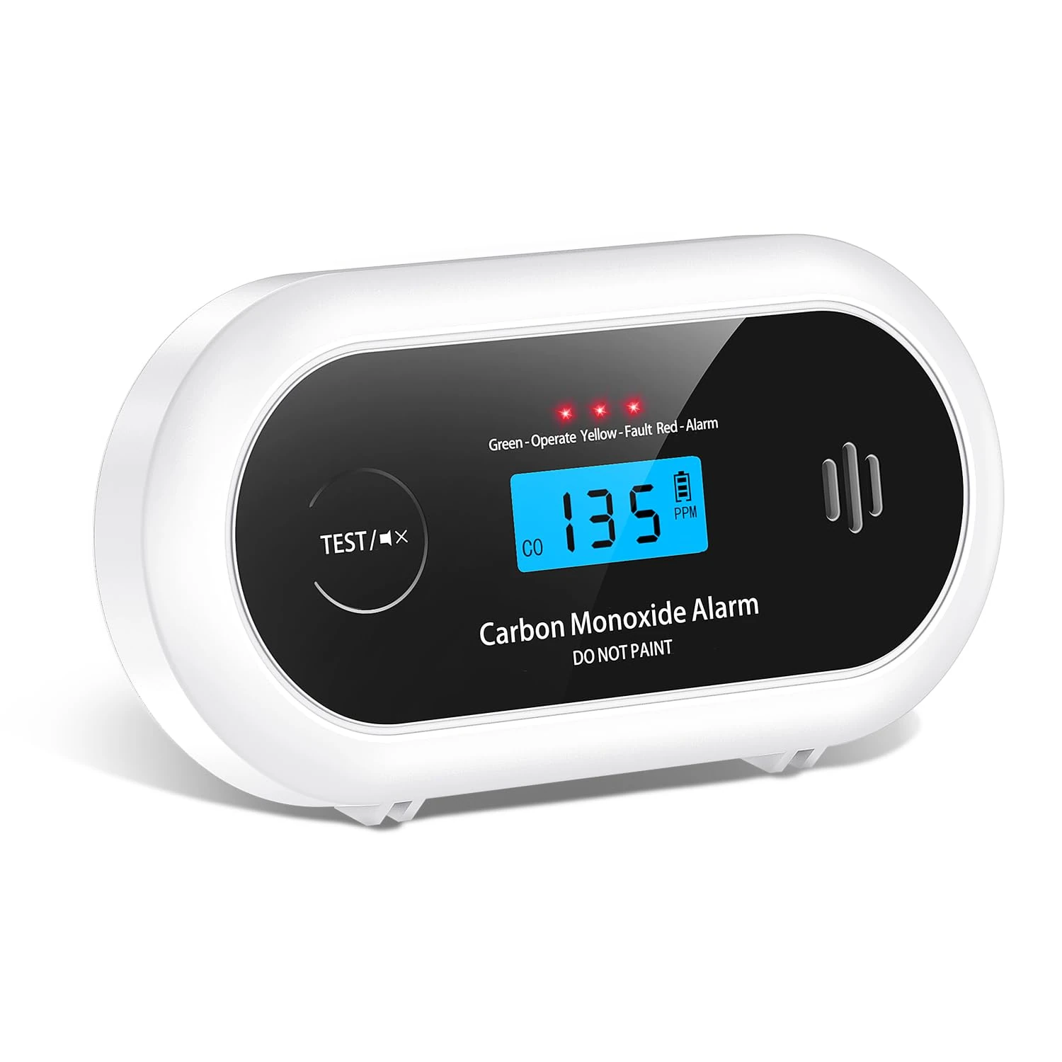 Carbon Monoxide Detector – 10-Year Sealed Battery CO Alarm with LCD Display, Carbon Monoxide Alarms for Home, EN 50291 Certified – Alertlink VC22R