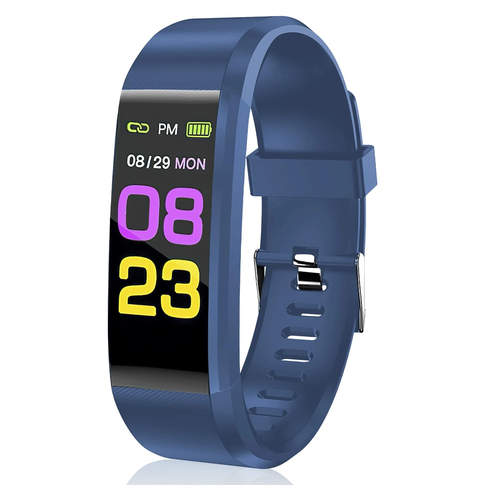 TIANXUAN Fitness Tracker Activity Tracker with Heart Rate Sleep Monitor Smart Watch with Step Calories Counter Pedometer Blood Oxygen IP67 Waterproof with 14 Sports Mode Plug Into Computer (Blue)