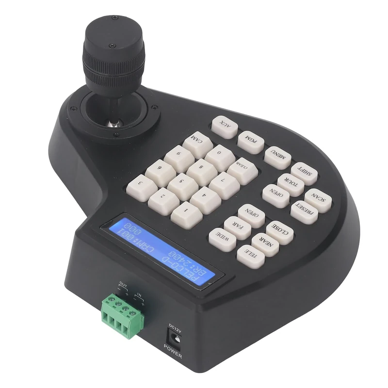 Analog PTZ Keyboard Controller, for Dome Camera, with 2D Joystick Control, for Security Monitoring, RS485 Bus (UK Plug) - Image 1