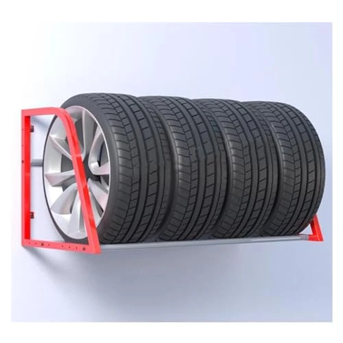 SaryEdge Garage Rack Tire Stand,Tire Storage Racks for Garage Wall Mount, Wall Hung Winter Tyre Organizer Stand for Garage Workshop Basement, Adjustable Height D(