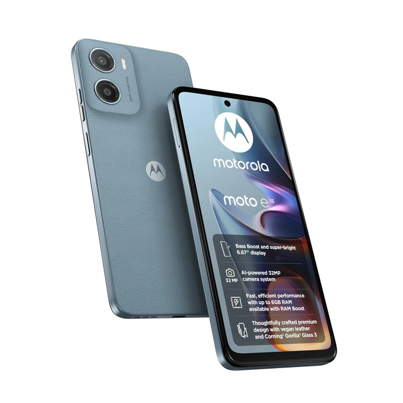 Motorola E15 Misty Blue 2+64 (with CO2 Offset)