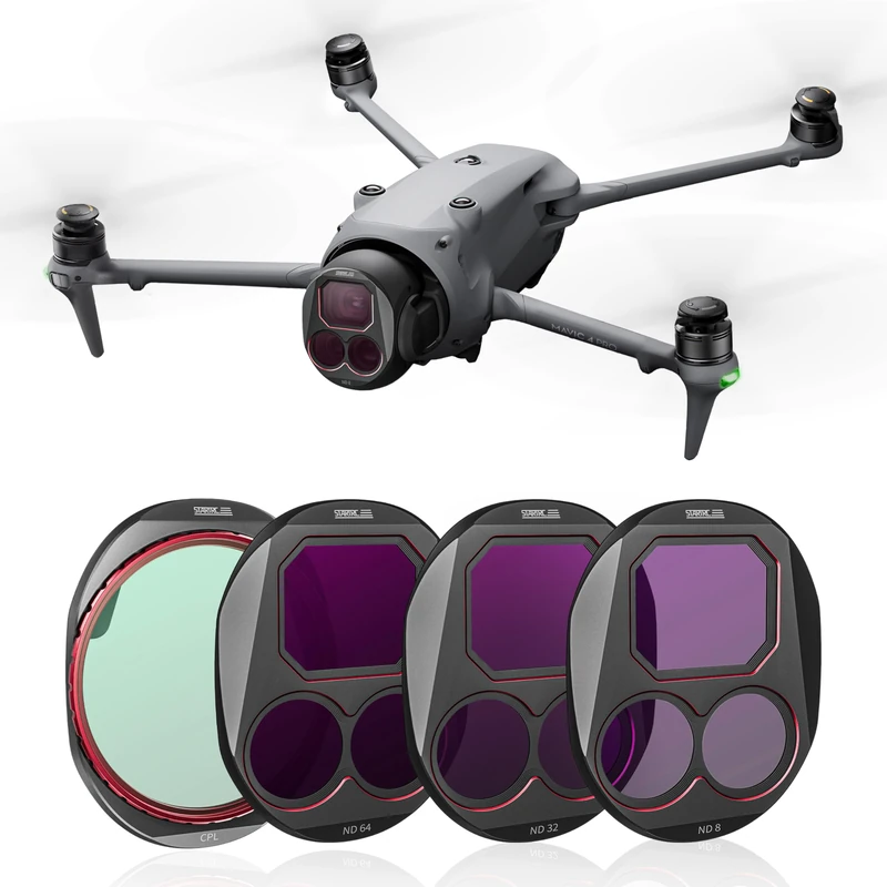 STARTRC ND/CPL Filter Set for DJI Mavic 4 Pro Accessories, 4 Pack Filters ND8/32/64/CPL Mavic 4 Pro Drone Lens Filters, Multi Coated HD Optical Glass/Aluminum Frame