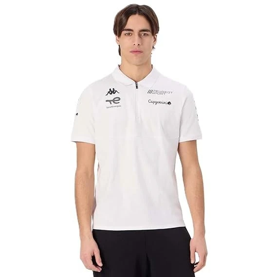 Kappa Andrew White Polo Shirt, F1, Men