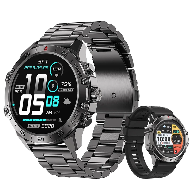 HOUAN 1.43" AMOLED Smartwatch for Men - Call, Fitness, Health Monitor