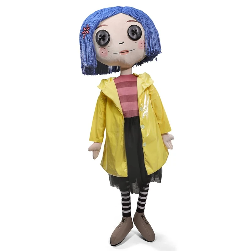 NECA Official Coraline - 5ft Life Size Plush – Coraline with Button Eyes