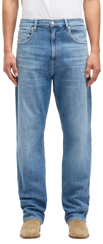 7 For All Mankind Men's Modern Straight Match Jeans, Mid Blue, 28 W, 28W