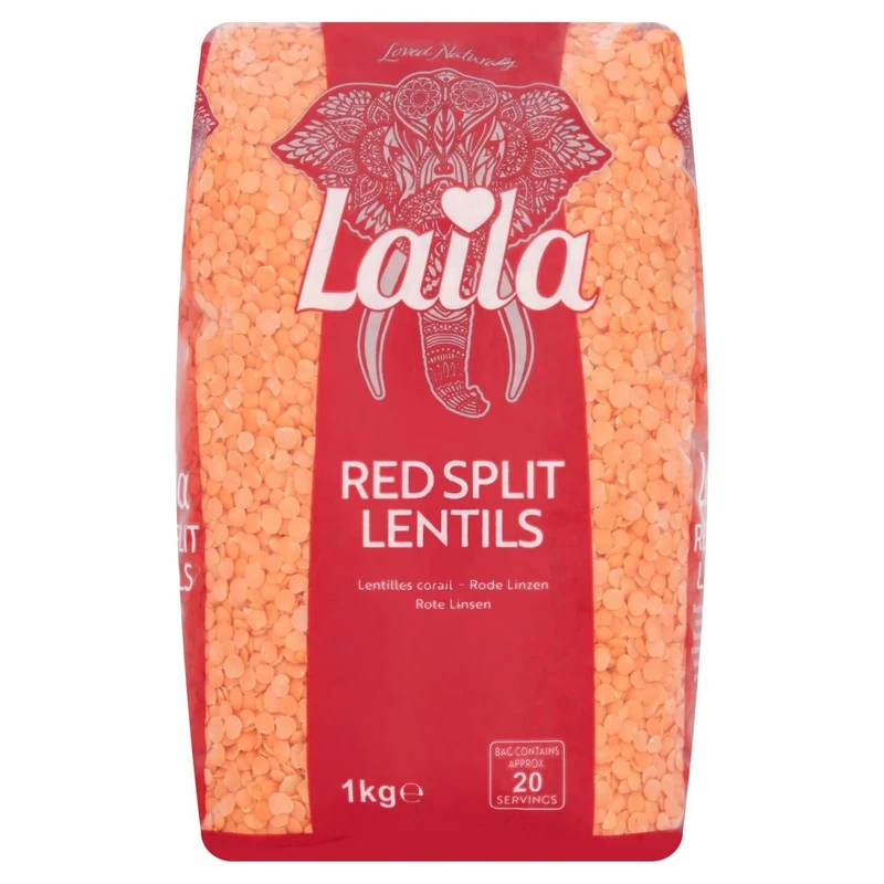 Laila Red Split Lentils 1Kg (Pack of 1)
