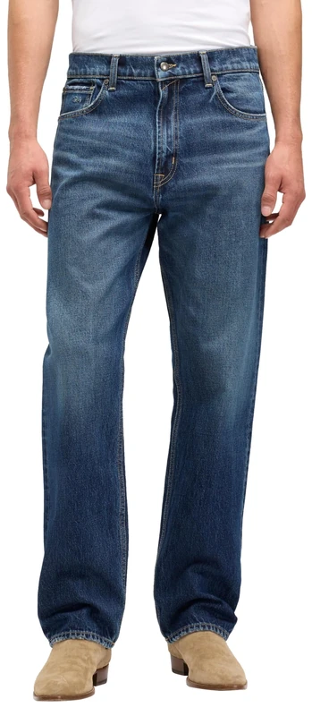 7 For All Mankind Men's Modern Straight Brave Jeans, Dark Blue, 28, 28W