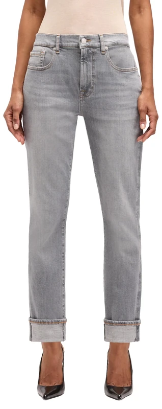 7 For All Mankind Women's Relaxed Skinny Riverstone Jeans - Grey