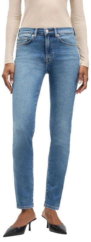 7 For All Mankind Women's Roxanne Oceanstone Jeans, Mid Blue, 49 De, 23W