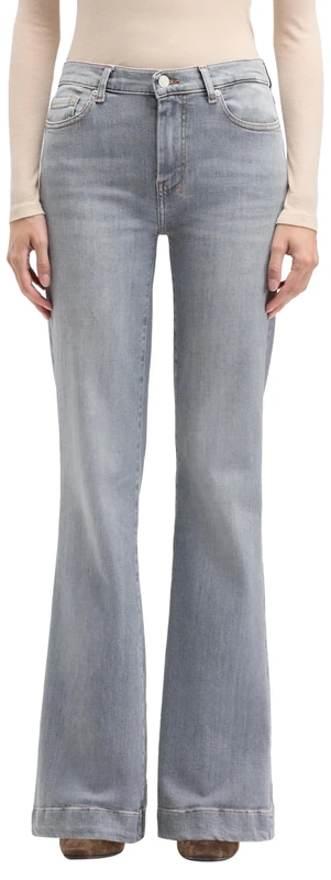 7 For All Mankind Women's Dojo Riverstone Jeans, Grey, 23W, Gray