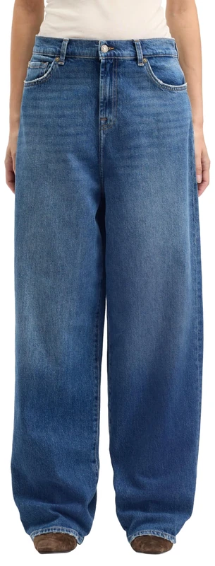 7 For All Mankind Women's Slouchy Wide Explorer Jeans, Mid Blue, 23W