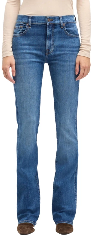 7 For All Mankind Women's Bootcut Moonwater Squiggle Jeans