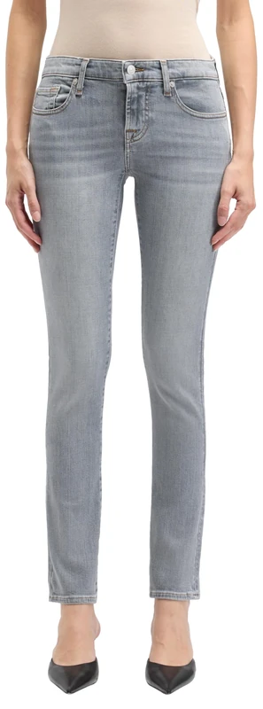 7 For All Mankind Women's Low Skinny Riverstone Jeans, Grey, 23W, Gray